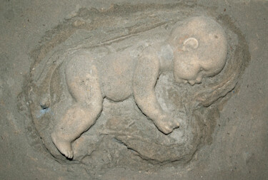 Scultura intitolato "Linea di confine2" da Angelo Mazzoleni, Opera d'arte originale, Media misti