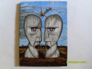 Peinture intitulée "horloge-061-07-15 T…" par Lil Création Peinture, Œuvre d'art originale, Acrylique