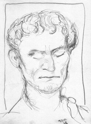 Dessin intitulée "Drawing of ancient…" par Karina Plachetka, Œuvre d'art originale, Crayon