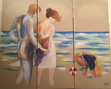 Peinture intitulée "Tendresse" par Nadine Bichon, Œuvre d'art originale