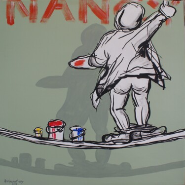 Peinture intitulée "chapitre 4" par René Vincent-Viry, Œuvre d'art originale, Acrylique