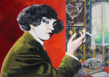 Peinture intitulée "N° 933 Colette." par R. Cavalié, Œuvre d'art originale, Autre Monté sur Châssis en bois