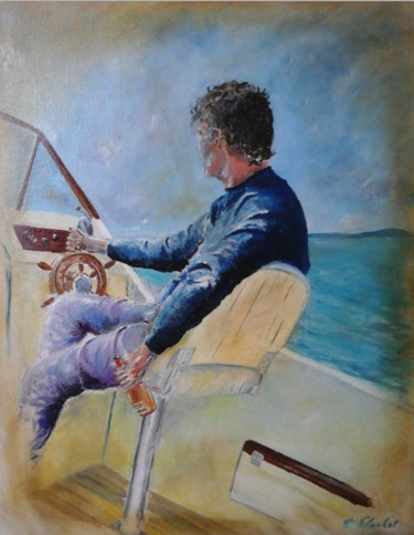 Peinture intitulée "Retour des îles" par Flachet, Œuvre d'art originale, Huile