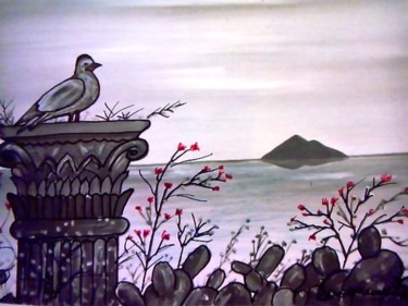 Pittura intitolato "il-volo-della-colom…" da Mateci-Antonio Lucio Rudy Lacquaniti, Opera d'arte originale, Acrilico