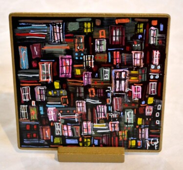 Malerei mit dem Titel "Ardoise n°4- 180220…" von Muriel Cayet, Original-Kunstwerk