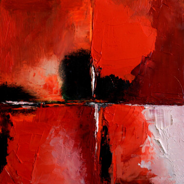 Painting titled "Réflexion" by Kam Bendi, Original Artwork, Oil