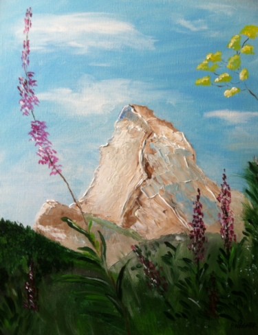 Painting titled "le-cervin.jpg" by Patty Wagner, Original Artwork, Acrylic