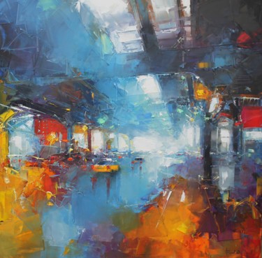 Peinture intitulée "Brooklyn" par Benoit Havard, Œuvre d'art originale, Huile