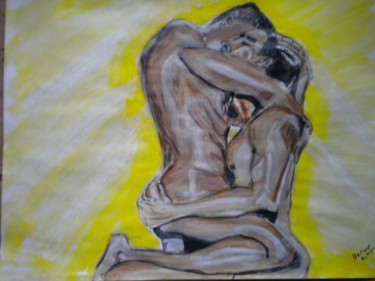 Peinture intitulée "très fort" par Herve Yann Dubois, Œuvre d'art originale, Gouache