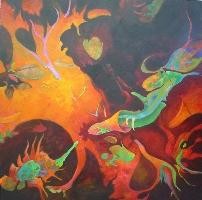 Peinture intitulée "boschdevil" par Christophe Challier, Œuvre d'art originale, Autre