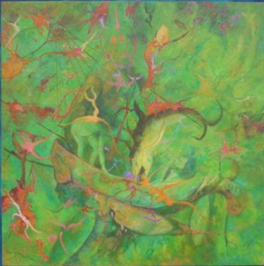 Peinture intitulée "boschgreen" par Christophe Challier, Œuvre d'art originale, Autre