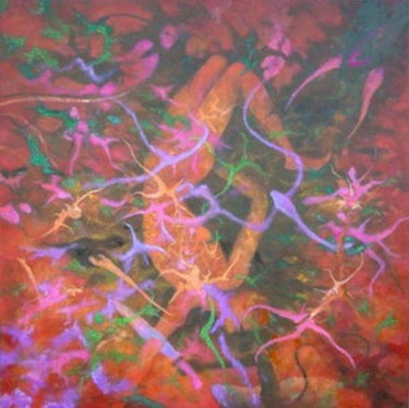 Peinture intitulée "bosch one" par Christophe Challier, Œuvre d'art originale, Huile