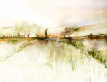 绘画 标题为“Watercolor Landscape” 由Karina Plachetka, 原创艺术品, 水彩