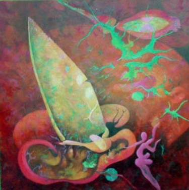 Peinture intitulée "bosch knife" par Christophe Challier, Œuvre d'art originale, Autre