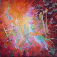 Peinture intitulée "boschoise" par Christophe Challier, Œuvre d'art originale, Huile