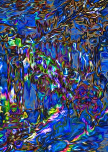 Arte digital titulada "foudre sur la Seine…" por Decolorado, Obra de arte original, Pintura Digital