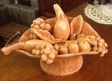 Fruttiera in maiolica fatta a mano