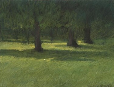 Painting titled "paysage 1" by Mathieu Weemaels, Original Artwork