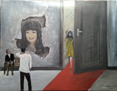 Peinture intitulée "Rozmowy o sztuce" par Grazyna Jezak, Œuvre d'art originale, Huile