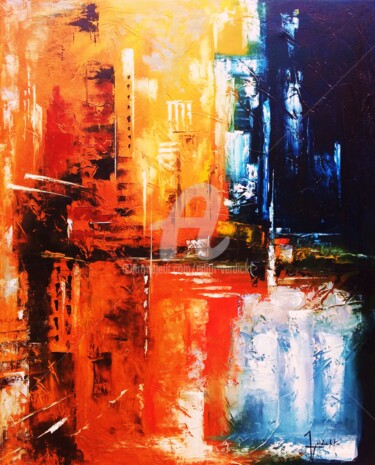 Peinture intitulée "Anachronisme" par Edith Verdickt, Œuvre d'art originale, Huile