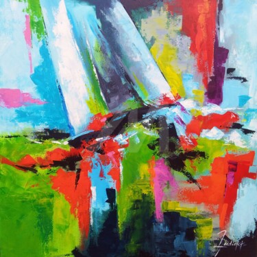 Peinture intitulée "Vision Quadrichromi…" par Edith Verdickt, Œuvre d'art originale, Acrylique