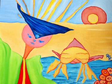 Peinture intitulée "ECLAT" par René Georges (RG.), Œuvre d'art originale, Huile