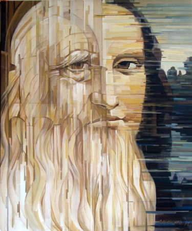 Peinture intitulée "The mystery of Leon…" par Volodymyr Slepchenko, Œuvre d'art originale, Acrylique Monté sur Châssis en bo…
