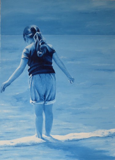 Peinture intitulée "AVANT L ORAGE" par Stephanie Ledroit, Œuvre d'art originale, Acrylique Monté sur Châssis en bois