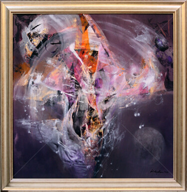 ABSOLUTELLY AMAIZING COSMIC STILL LIFE SIGNED BY MASTER OVIDIU KLOSKA LARGE FRAMED MASTERPIECE FASCI Pintura titulada "ABSOLUTELLY AMAIZIN…" por Kloska Ovidiu, Obra de arte original, Acrílico