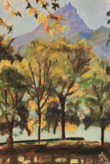 Dessin intitulée "N°482  La Dent du C…" par R. Cavalié, Œuvre d'art originale, Pastel