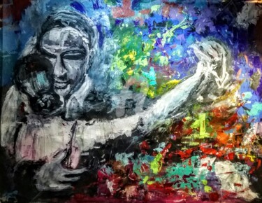 Peinture intitulée "tango-a-la-campagne" par Frederic Janssens (Fredj), Œuvre d'art originale, Acrylique