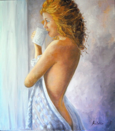 Adelfa (seducción) Pintura titulada "Adelfa (seducción)" por Carlos Antolin, Obra de arte original, Oleo