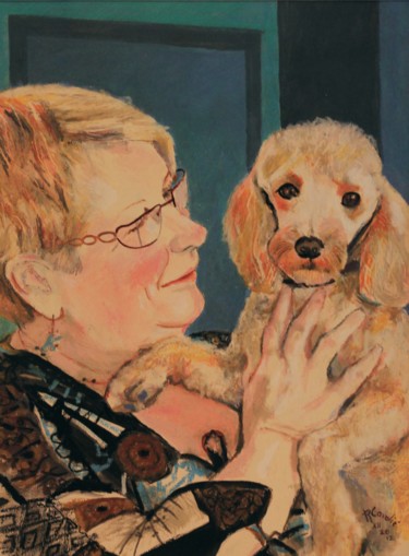 Drawing titled "N°901 Chantal D et…" by R. Cavalié, Original Artwork, Pastel