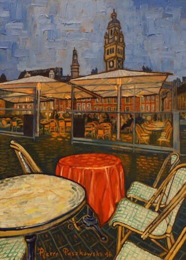 Schilderij getiteld "Le Président" door Pierre Paszkowski, Origineel Kunstwerk, Olie