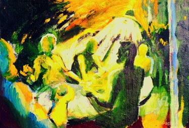 「les persones qu'ils…」というタイトルの絵画 Slobodan Spasojevic (Spaki)によって, オリジナルのアートワーク, オイル