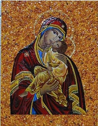 绘画 标题为“vierge-d-ambre.jpg” 由Catherine Digue - Turpin, 原创艺术品, 彩画