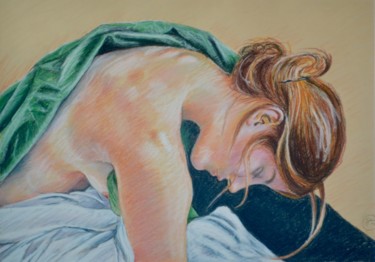 La modella di Schiele 10 Pittura intitolato "La modella di Schie…" da Stefano Di Marco, Opera d'arte originale, Pastello