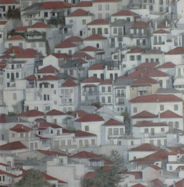 Painting titled "mixed-tehnique-marb…" by Vanja Marojevic, Original Artwork