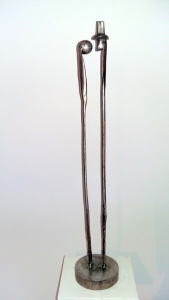 Sculpture intitulée "RENCONTRE EMOTIONNE…" par Gerard Lami, Œuvre d'art originale, Métaux