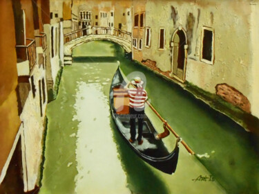 绘画 标题为“VENICE. GONDOLIER” 由Arthuris, 原创艺术品, 油
