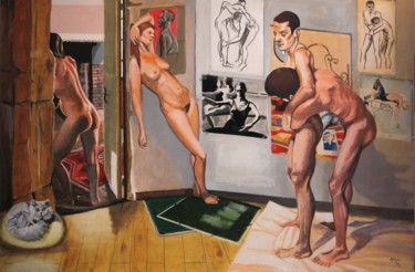 Pittura intitolato "N°963  L'atelier" da R. Cavalié, Opera d'arte originale, Altro