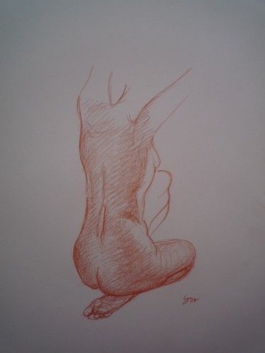 Disegno intitolato "Croquis 2" da Stefano Di Marco, Opera d'arte originale, Carbone