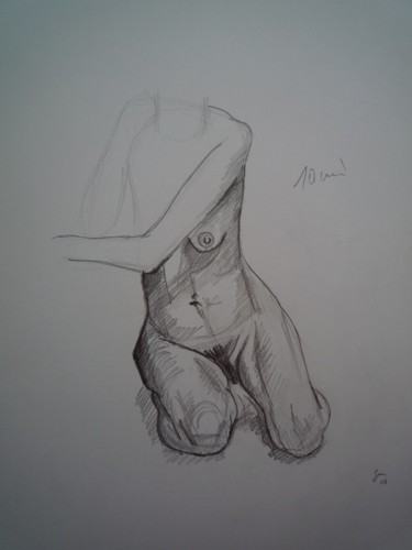 Disegno intitolato "Croquis 8" da Stefano Di Marco, Opera d'arte originale, Carbone