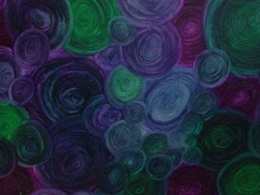 Painting titled "Circles of Life" by Wilhelmina Mckittrick, Original Artwork, Oil