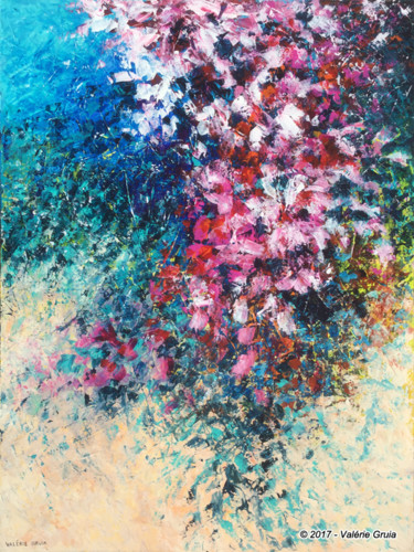 Peinture intitulée "Brise d'été" par Valérie Gruia, Œuvre d'art originale, Acrylique