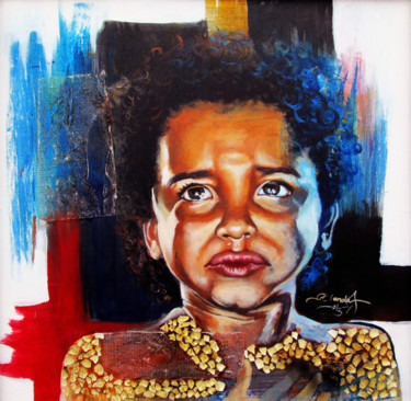 Peinture intitulée "MY LIVE" par Justin Ebanda, Œuvre d'art originale, Acrylique