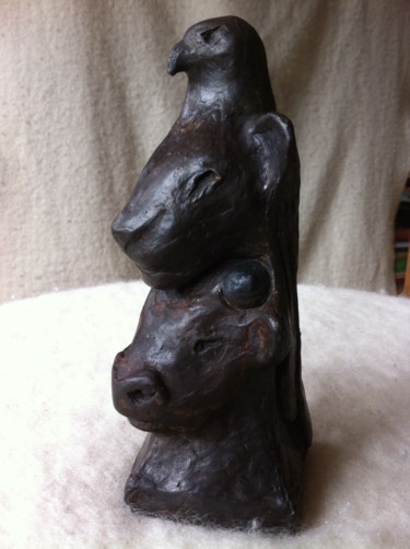 Scultura intitolato "Tetramorfo in tetra…" da Stefano Di Marco, Opera d'arte originale, Metalli