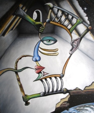 Schilderij getiteld "The Illusion" door Pascal Van Der Heijden, Origineel Kunstwerk, Olie