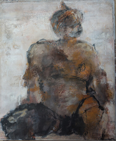 Peinture intitulée "en attente 5" par Catherine Monmarson, Œuvre d'art originale, Pastel