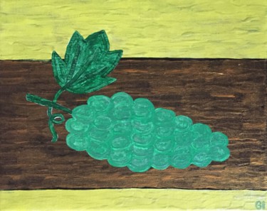 Grapes on the table Peinture intitulée "Grapes on the table" par Giart, Œuvre d'art originale, Acrylique